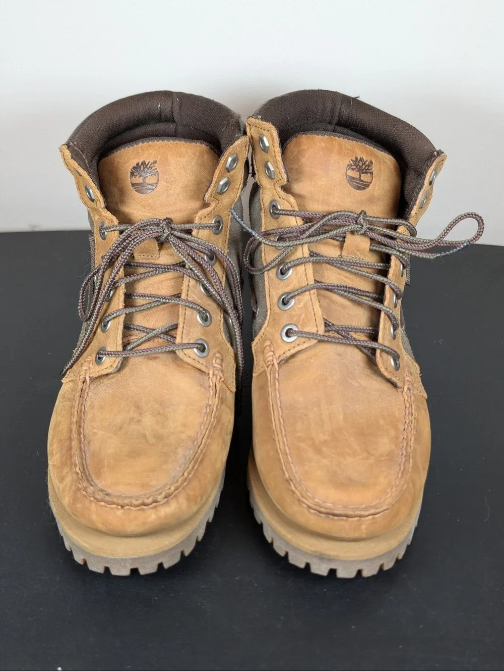 Timberland x‎ AE Oakwell Leather Mid Lace-Up Boots Mens 7.5 Brown Nubuck